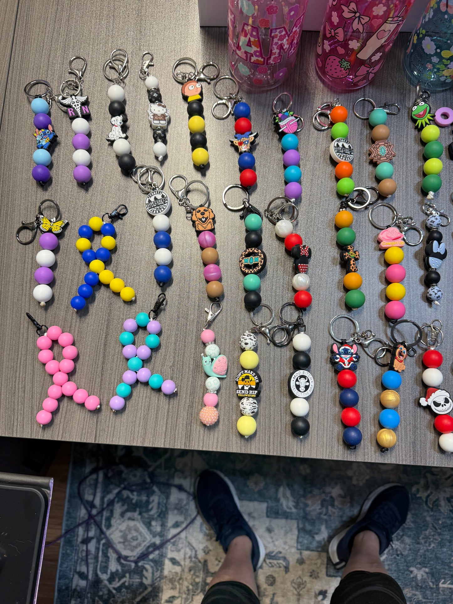 Beaded keychains