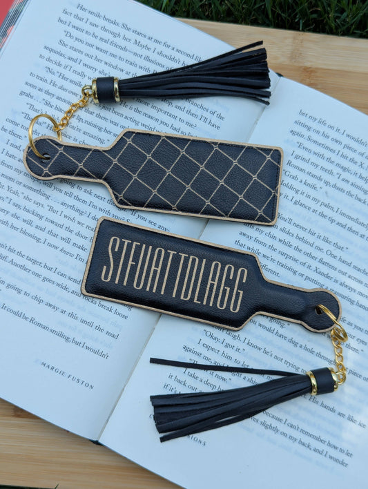 Bookish STFUATTDLAGG Paddle Faux Leather Bookmark & Keychain