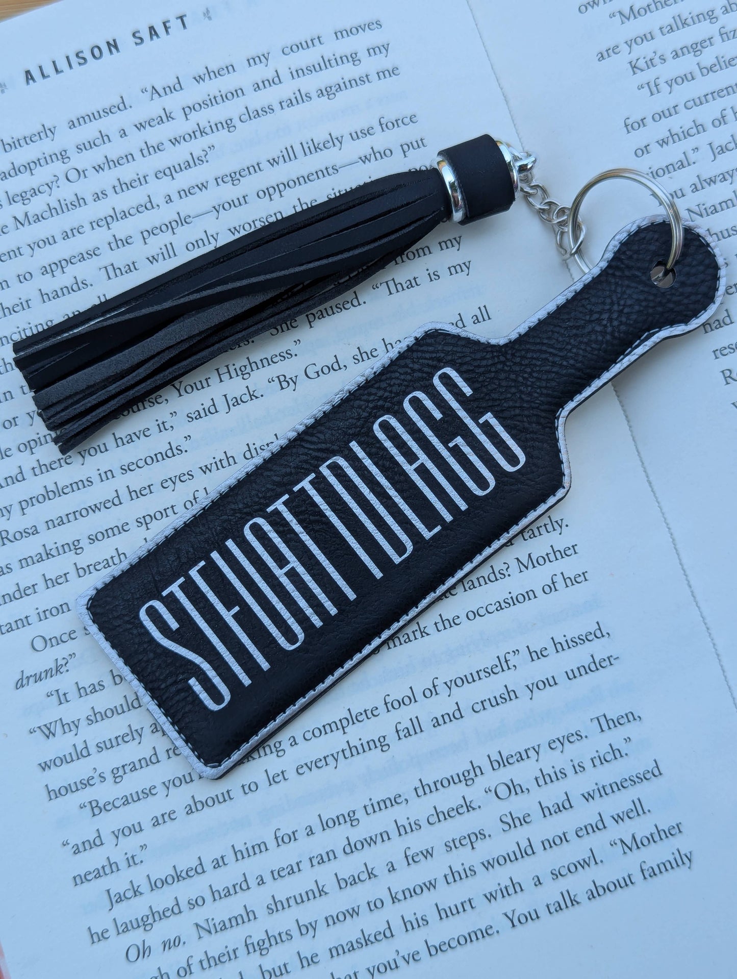 Bookish STFUATTDLAGG Paddle Faux Leather Bookmark & Keychain